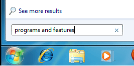 Windows 7 Start Search Box